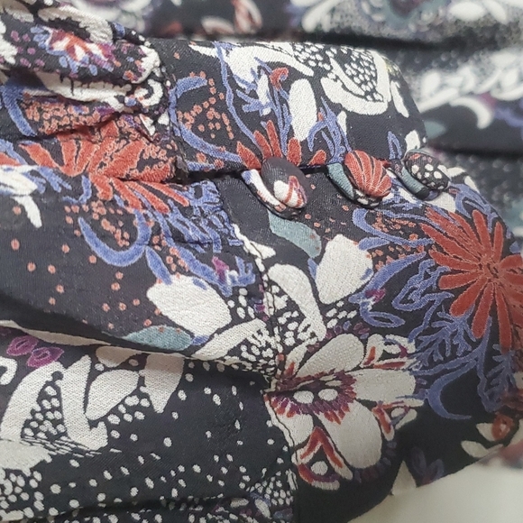 Free People Stealing Fire Floral Boho Henley Dress Size Medium - Picture 4 of 12